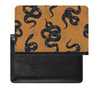 NYKVTG Passport Holder Black Snake Passport Cover Case Waterproof Travel Wallet for Women Men