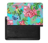 NYKVTG Passport Holder Blue Butterfly Passport Wallet Pu Leather Passport Cover for Women Men