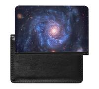 NYKVTG Passport Holder Blue Galaxy Passport Cover Case Waterproof Travel Wallet for Women Men