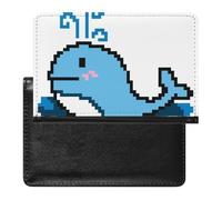 NYKVTG Passport Holder Blue Whale Passport Wallet Pu Leather Passport Cover for Women Men