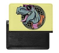 NYKVTG Passport Holder Cartoon Dinosaur Passport Cover Case Waterproof Travel Wallet for Women Men
