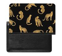 NYKVTG Passport Holder Cheetah Passport Cover Case Waterproof Travel Wallet for Women Men