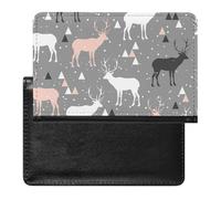 NYKVTG Passport Holder Christmas Reindeer Passport Cover Case Waterproof Travel Wallet for Women Men