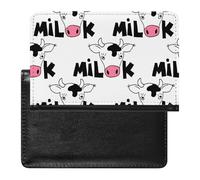 NYKVTG Passport Holder Cute Cow Passport Wallet Pu Leather Passport Cover for Women Men