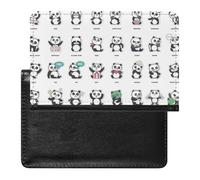 NYKVTG Passport Holder Cute Panda Passport Wallet Pu Leather Passport Cover for Women Men