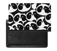 NYKVTG Passport Holder Cute Panda Passport Wallet Pu Leather Passport Cover for Women Men
