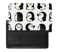 NYKVTG Passport Holder Cute Penguin Passport Cover Case Waterproof Travel Wallet for Women Men