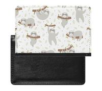 NYKVTG Passport Holder Cute Sloth Passport Cover Case Waterproof Travel Wallet for Women Men