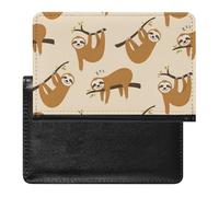 NYKVTG Passport Holder Cute Sloth Passport Cover Case Waterproof Travel Wallet for Women Men