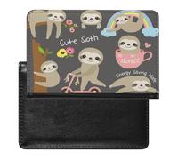 NYKVTG Passport Holder Cute Sloth Passport Cover Case Waterproof Travel Wallet for Women Men