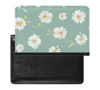 NYKVTG Passport Holder Daisy Flowers Passport Wallet Pu Leather Passport Cover for Women Men