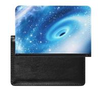 NYKVTG Passport Holder Galaxy Blue Passport Cover Case Waterproof Travel Wallet for Women Men