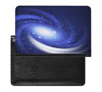 NYKVTG Passport Holder Galaxy Blue Passport Cover Case Waterproof Travel Wallet for Women Men