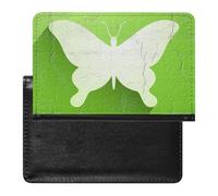 NYKVTG Passport Holder Green Butterfly Passport Cover Case Waterproof Travel Wallet for Women Men