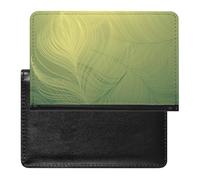 NYKVTG Passport Holder Green Flower Plant Passport Cover Case Waterproof Travel Wallet for Women Men