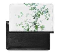 NYKVTG Passport Holder Green Plant Passport Cover Case Waterproof Travel Wallet for Women Men