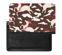 NYKVTG Passport Holder Horse Cloud Brown Passport Cover Case Waterproof Travel Wallet for Women Men