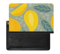 NYKVTG Passport Holder Mango Leaves Passport Wallet Pu Leather Passport Cover for Women Men