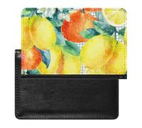 NYKVTG Passport Holder Mango Lemon Passport Wallet Pu Leather Passport Cover for Women Men