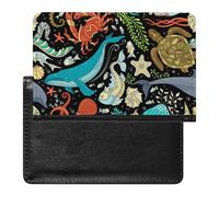 NYKVTG Passport Holder Marine Biology Passport Cover Case Waterproof Travel Wallet for Women Men