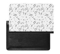 NYKVTG Passport Holder Music Symbols Passport Cover Case Waterproof Travel Wallet for Women Men