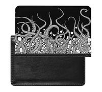 NYKVTG Passport Holder Octopus Black Passport Cover Case Waterproof Travel Wallet for Women Men