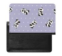 NYKVTG Passport Holder Panda White Dots Passport Cover Case Waterproof Travel Wallet for Women Men