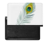NYKVTG Passport Holder Peacock Feather Passport Cover Case Waterproof Travel Wallet for Women Men
