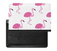 NYKVTG Passport Holder Pink Flamingos Passport Wallet Pu Leather Passport Cover for Women Men