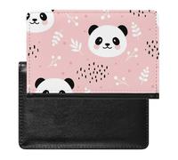 NYKVTG Passport Holder Pink Tree Panda Passport Cover Case Waterproof Travel Wallet for Women Men