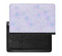 NYKVTG Passport Holder Purple Floral Passport Wallet Pu Leather Passport Cover for Women Men