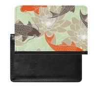 NYKVTG Passport Holder Red Fish Flower Passport Cover Case Waterproof Travel Wallet for Women Men