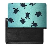 NYKVTG Passport Holder Tortoise Passport Wallet Pu Leather Passport Cover for Women Men