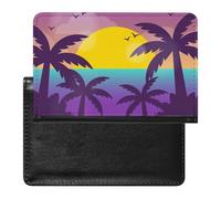 NYKVTG Passport Holder Tropical Sunset Passport Cover Case Waterproof Travel Wallet for Women Men