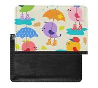 NYKVTG Passport Holder Umbrella Chicken Passport Wallet Pu Leather Passport Cover for Women Men