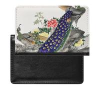 NYKVTG Passport Holder Vintage Peacock Flower Passport Cover Case Waterproof Travel Wallet for Women Men