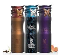 Nylaa Perfume Deodorant Body Spray 200ml - Aerosol Men and Women - Body Mist Fragrance Non-Staining - Extra Long Lasting Arabic Perfume Oud Floral Vanilla Fresh Scents- Pack of 3 (Floral & Blossom)