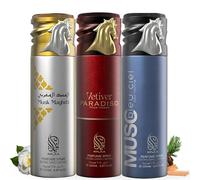 Nylaa Perfume Deodorant Body Spray 200ml - Aerosol Men and Women - Body Mist Fragrance Non-Staining - Extra Long Lasting Arabic Perfume Oud Floral Vanilla Fresh Scents- Pack of 3 (Variety Pack)