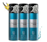 Nylaa Perfume Deodorant- Pack of 3 Body Spray 200ml - Aerosol Men and Women - Body Mist For Instant Freshness Fragrance Non-Staining - Extra Long Lasting Arabic Perfume Scents (Amoris Punk)