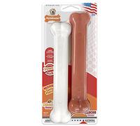 Nylabone 2 x Dura Chew Extreme Tough Dog Chew Toy Bones, 1 Bacon & 1 Chicken, Large, For Dogs Up To 23 kg