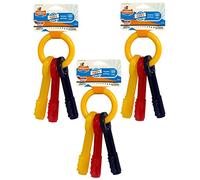 Nylabone (3 Pack) Just For Puppies Key Ring Bone Puppy Dog Teething Chew Toys - Size Medium