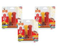 Nylabone (3 packs) flavour Frenzy small bacon cheesburger and apple pie dog chew toys