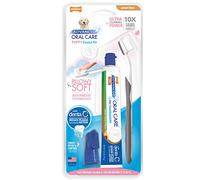 Nylabone Advanced Oral Care Puppy Dental Kit with Pillowy Soft-Bristle Toothbrush Peanut Butter (3 Count)