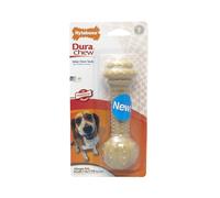 Nylabone Barbell Bone Power Chew Toy for Dogs Dog Toys for Aggressive Chewers Peanut Butter Flavor Medium - Up to 35 lbs 1 Count