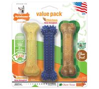 Nylabone Dog Healthy Edibles and Flexi Chew Value Pack Bacon & Chicken Small/Regular (3 Count)