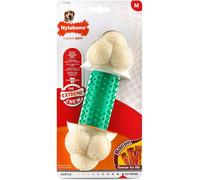 NYLABONE DOUBLE ACTION BACON FLAVOURED TEXTURED DOG PUPPY CHEW TOY 3 SIZES