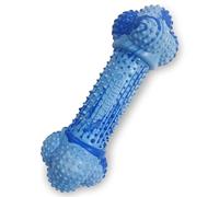 Nylabone Double Action Bone Strong Chew Toy for Dogs, Natural Rubber Dog Toy for Boredom, Peanut Butter Flavor, Large Dogs - Up to 50 lbs, 1 Count