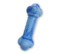 Nylabone Double Action Bone Strong Chew Toy for Dogs, Natural Rubber Dog Toy for Boredom, Peanut Butter Flavor, Large Dogs - Up to 50 lbs, 1 Count