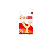 Nylabone Dura Chew Extreme Tough Dog Chew Toy Bone, Chicken Flavour Wishbone, S, for Dogs Up to 11 kg