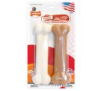 Nylabone Dura Chew Twin Pack Medium Dog Chews for Extreme Chewers, Bacon/Chicken